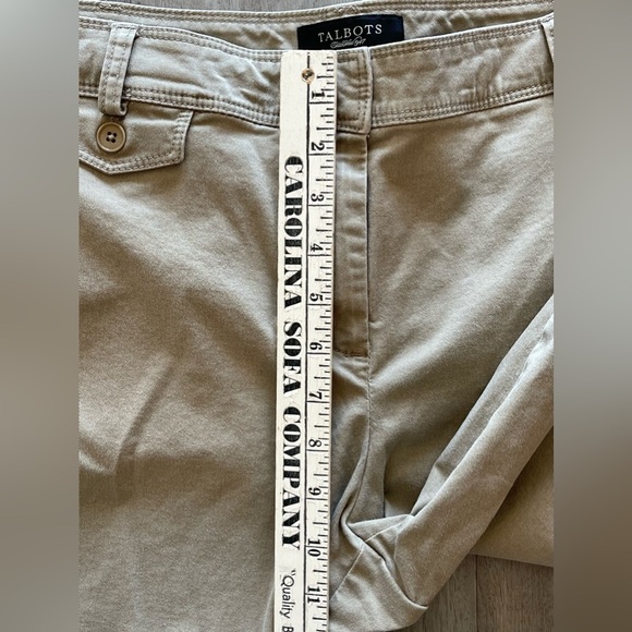 Talbots Signature Beige Khaki Straight Leg Mid Rise Pants Women’s 14 - Picture 9 of 11